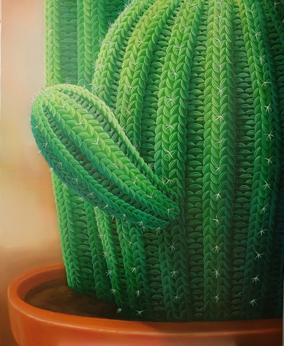 Woolscape-Prickly cactus,  65X53cm, oil on canvas, 2018..jpg